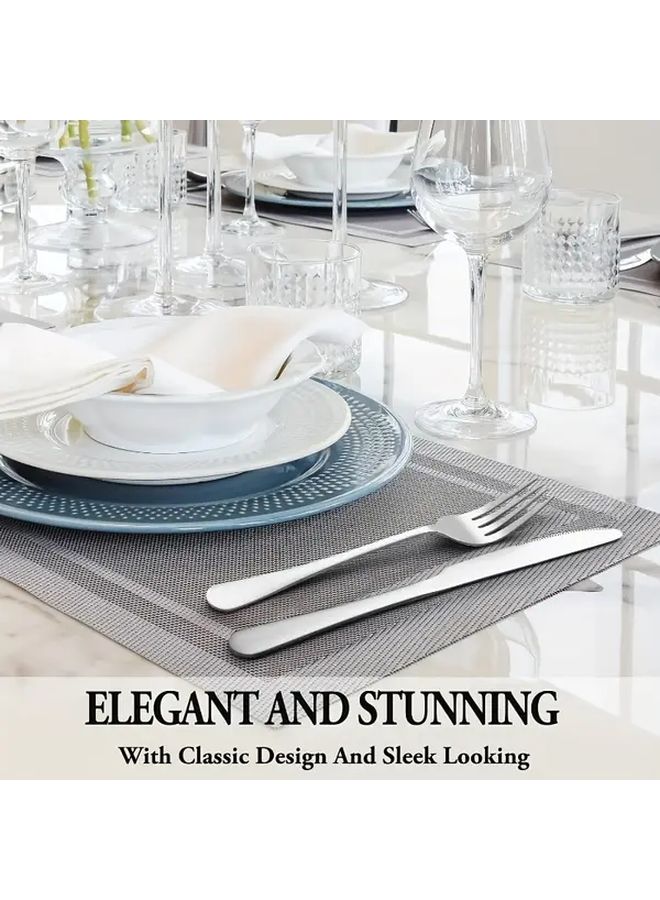 48pcs Stainless Steel Cutlery Set With Mirror Polished Finish Dishwasher Safe - Image 5